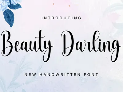 Hanwritten Cute Font Beauty Darling crafting font design font love handwritten illustration logo monoline mothers day motivation font new font script summer