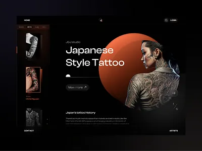 Tattoo web design black design design ui uiux design web web design webdesign