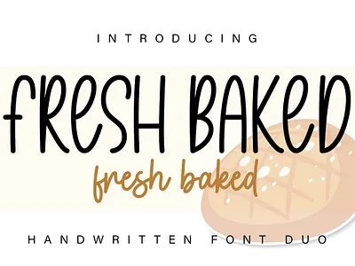 Free Font Duo Fresh Baked branding crafting font design graphic design handwritten illustration monoline pua script script font vector