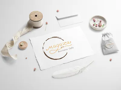 Magaza Business Cafe brand branding card design graphic design icon illustration logo typography vector