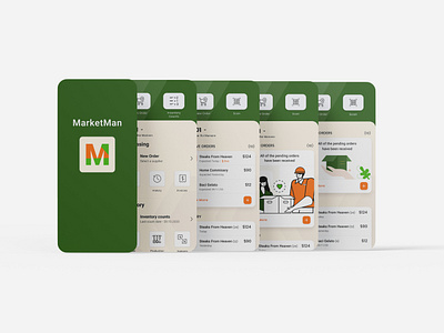 MarketMan, a cloud-based inventory management software. app app design branding delivery design design agency graphic design mobile app restaurant ui ux