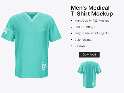 Men's Medical Shirt Mockup apparel branding design graphic design logo mockup shirt t shirt