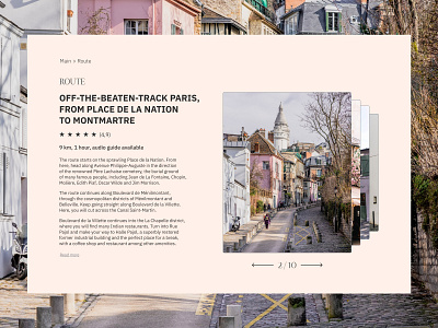 Paris Bike Tours Website — route page bike digital design paris route ui user interface ux webdesign website