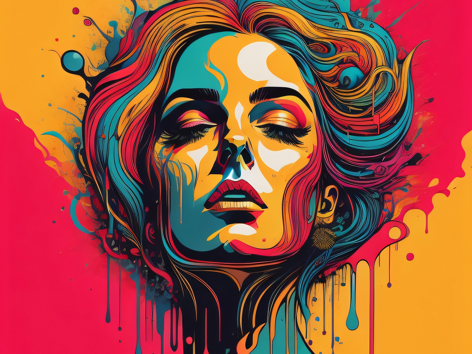 Girl's Face in an Abstract Art by FaseehUdeen on Dribbble