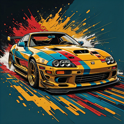 Supra in an abstract style visual interest