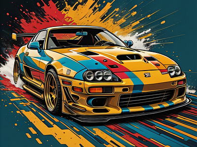 Supra in an abstract style visual interest