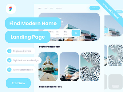 Find Modern Home Landing Pages Design website Mockup