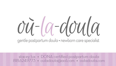 Logo and Business Card for Doula branding creative direction design graphic design logo