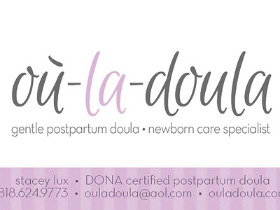 Logo and Business Card for Doula branding creative direction design graphic design logo