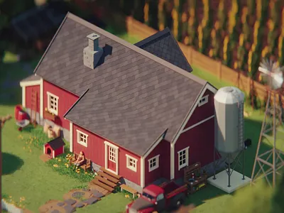 Poly Universal Pack: Quiet countryside 3d animation blender3d color farm farming game illustration lowpoly pack polygon unity universal