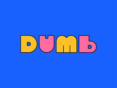 Dumb animation graphic design motion graphics motiondesign typography