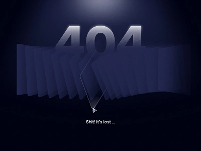 404 Page - #8 Design Challenge 100design 404 404 page lost page ui ui design ui illustration