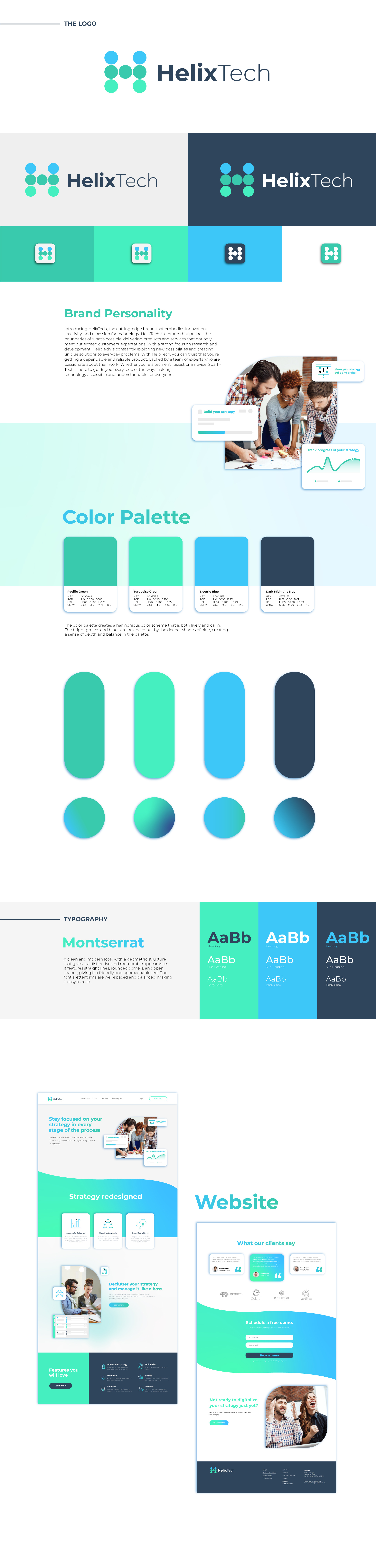HelixTech Brand Identity branding graphic design logo ui