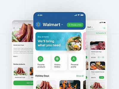 FoodDelivery – mobile app app crocery delivery design eat figma food food app product design uber eats ui ux walmart