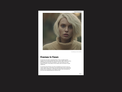 Frames in Fawn – Exploration ai audio design graphic design magazine midjourney print typography video