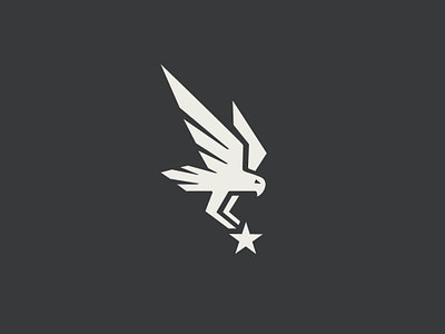 Falcon & Star logo design animal branding classic clothing eagle flacon hawk hunting logo mark minimal minimalist range real estate shooting simple sport vector