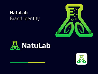 NatuLab- Logo- Logo Design- Brand Identity Design. 3d logo brand identity branding creative logo doctor hospital illustration lab logo labratory logo logo design logo designer logo maker logomark minimalist modern logo natulab natural uiux visual identity