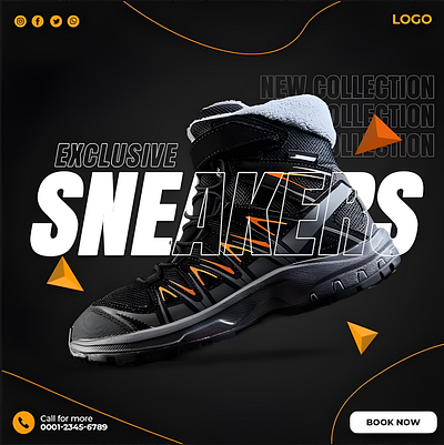Social Media Posts Design, Sneakers. branding graphic design sneakers.