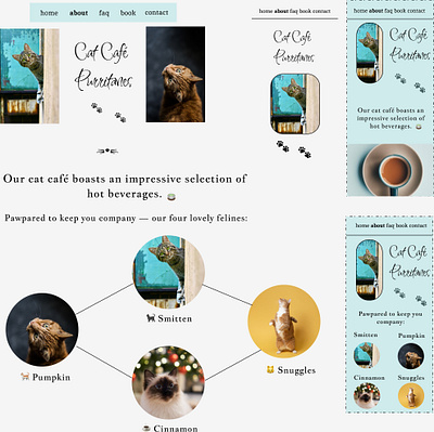 Cat Café Purritanes - About design ui ux