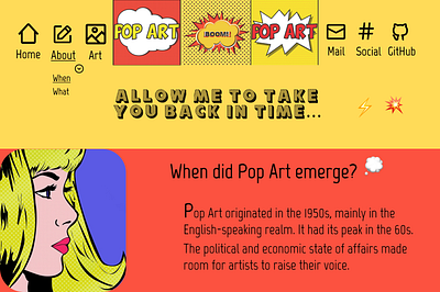 Pop Art - About_When design ui ux