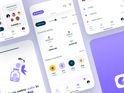 Gateway - Cryptos exchange App cryptos design fintech typography ui ux