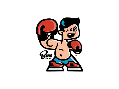 BoxHead™ boxer boxing character character design fighter gloves illustration retro