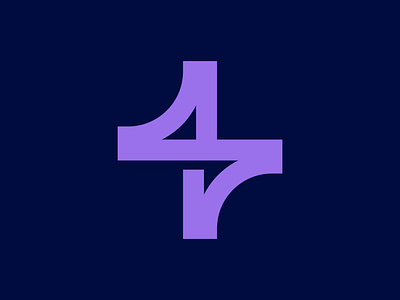 36 Days of Type - 4 36 days of type 4 branding flat letter logo minimalist number