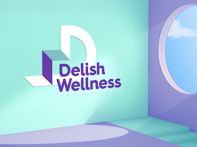 Delish Wellness brand identity alphabet logo branding branding and identity d logo design healthy logo initial d logo 2d logo alphabet logo design logo design branding step logo