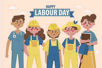 Labour Day Background Illustration background day happy holiday illustration job labour poster vector work
