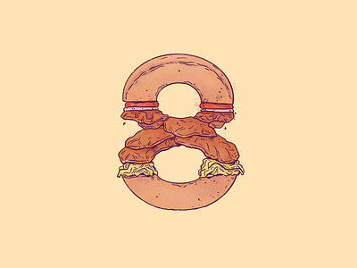 36 Days of Type: 8 / Torta de pierna 36 days of type art burger design drawing illustration lonche sandwich torta