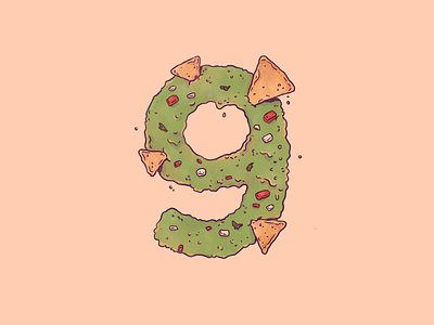 36 Days of Type: 9 / Guacamole 36 days of type aguacate art avocado doodie drawing food guacamole illustration logo mexican food mexico nachos spicy superbowl totopos