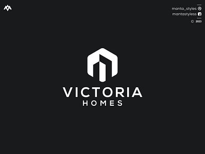 VICTORIA HOMES branding design graphic design icon illustration letter logo minimal vector