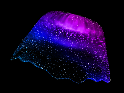 Engage in a stress reduction exercise led by a jellyfish 3d animation blue c4d graphic design jellyfish magenta motion graphics particles sleek visual design