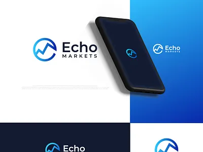 Echo Markets finance logo market marketing stock