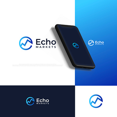 Echo Markets finance logo market marketing stock