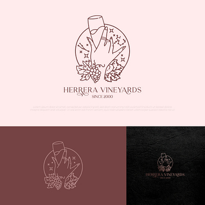 Vineyards Logo Concept vineyard wine