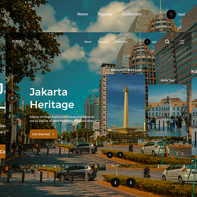 Jakarta Web Design app appdesign branding design heritage illustration jakarta jakarta design jakarta web design kota tua logo monas ui uidesign ux uxdesign web web design website website design