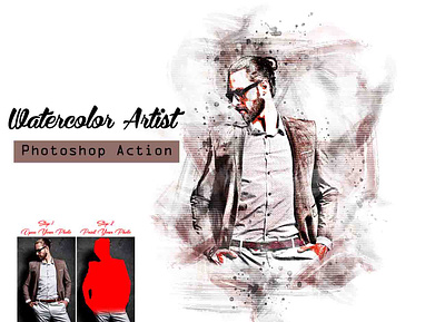 Watercolor Artist Photoshop Action photoshop tutorial