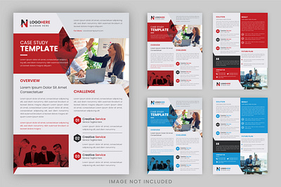 case study template business card design design vector
