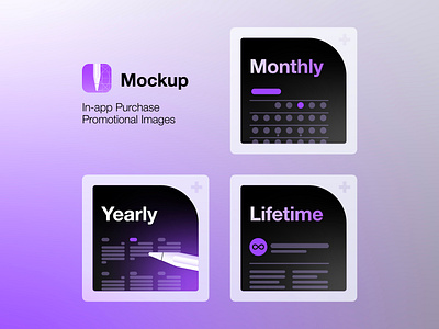 Mockup’s In-App purchase promotional images app app store branding design ipad