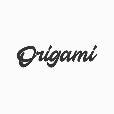 Origami Handlettering branding design graphic design hand handlettering logo minimal modern