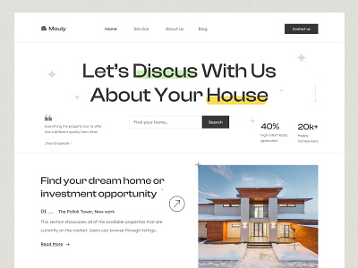 Real estate website header agency website booking building clean ui design header landing page minimal ui properties real estate real estate website residence trendy ui ui ui inspiration ui trending uiux web webdesign website