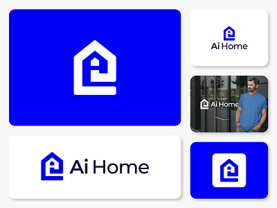 Ai Home, Real Estate - Construction Modern Logo Design Concept ai home ai home logo ai logo branding creative real state logo home tech logo logo logo design logo homes logo make logo maker modern home logo real state brand logo real state logo