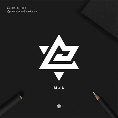 monogram MA 3d animation branding design graphic design icon illustration logo motion graphics typography ui ux vector