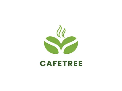 Cafe Tree Logo Design brand brand identity branding cafe plant cafe plant logo cafe tree cafe tree logo coffee logo coffee shop coffee shop logo design eco logo graphic design green logo logo logo design modern logo plant logo tree logo vector