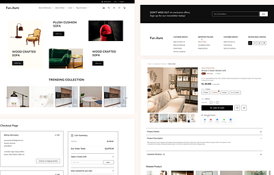 eCommerce : Furniture Landing Pages checkoutflow colors design figma graphic design illustration logo ui ux
