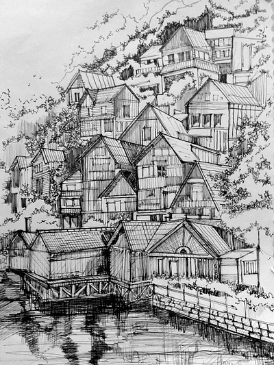 Architectural Sketches & Perspectives architectural perspectives architectural sketches architecture ink sketches pen drawings pencil drawing