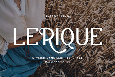 Lerique Stylish Sans Serif Typeface animation branding font fonts graphic design logo maulana creative nostalgic sans font sans serif