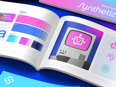 Synthetize-Brand Identity & Guideline ai artificial inteligence brandcollateral branding clean design graphic design guideline icon logo startup vector visualidentity