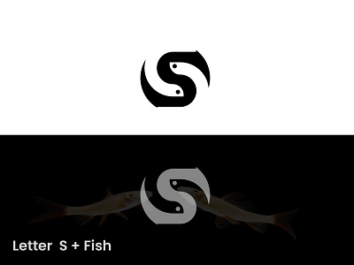 Letter mark logo | letter S+ fish icon alphabet branding company logo creative logo design fish icon iconic logo illustration letter logo letter mark logo logo logo design minimal logo modern logo negative space logo s letter vector visual identity